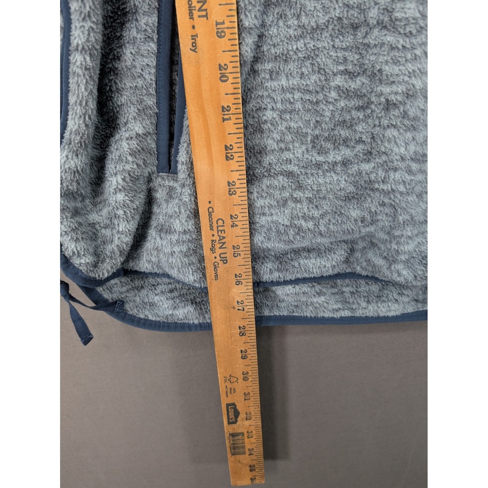 Abercrombie & Fitch Womens Blue Gray Fleece Side Zip Pullover Sweater Large - Picture 4 of 6